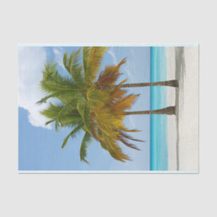 Papel De Seda Lindas Palmeiras em uma praia tropical