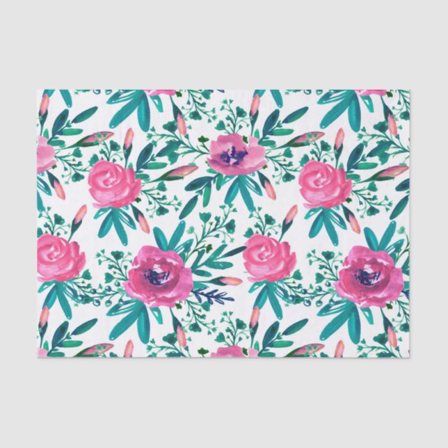 Papel De Seda Lindas Rosas Rosa (Frente )