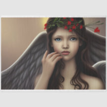 Lindo Anjo de Natal Vintage em Decoupage 