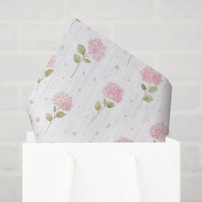Papel De Seda Lindo Chá de Noiva Floral Rosa (Sacola de presentes)