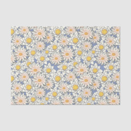 Papel De Seda Lindo padrão retrô clássico l Flores amarelas