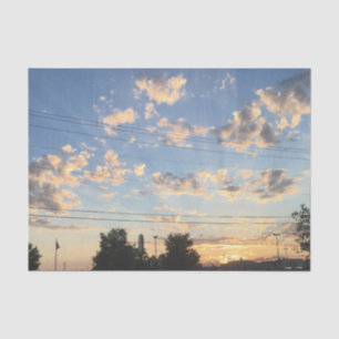 Papel De Seda Lindo pôr do sol e nuvens