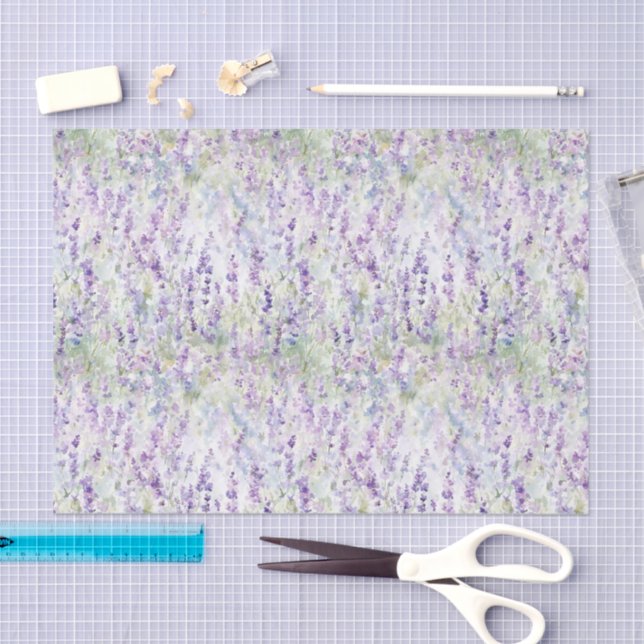 Papel De Seda Lindos Flores Roxas Românticas Chá de Noiva (Arte )