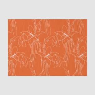 Papel De Seda Linha teste padrão tirado do tipo de flor da arte