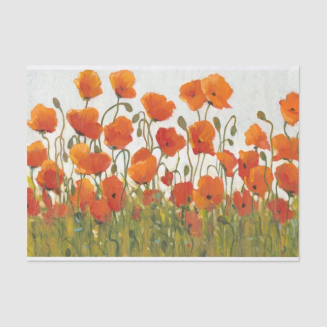 Papel De Seda Linhas de Poppies I (Frente )