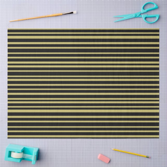 Papel De Seda Linhas Pretas e Oliva (Arte )