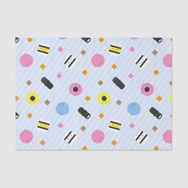 Papel De Seda Liquorice Allsorts dos doces de Kawaii (Frente )