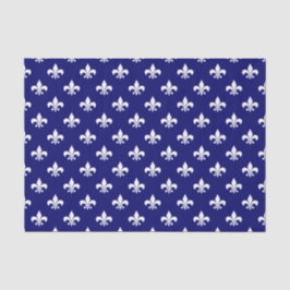 Papel De Seda Lírio Branco sobre Azul Marinho Escuro