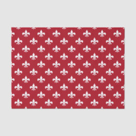Papel De Seda Lírio Branco sobre Vermelho Escuro