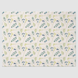 Papel De Seda Lírio Calla Branco e Eucalipto 