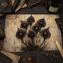 Lírio de Calla Gótico com Olhos Fantasia Sombria D