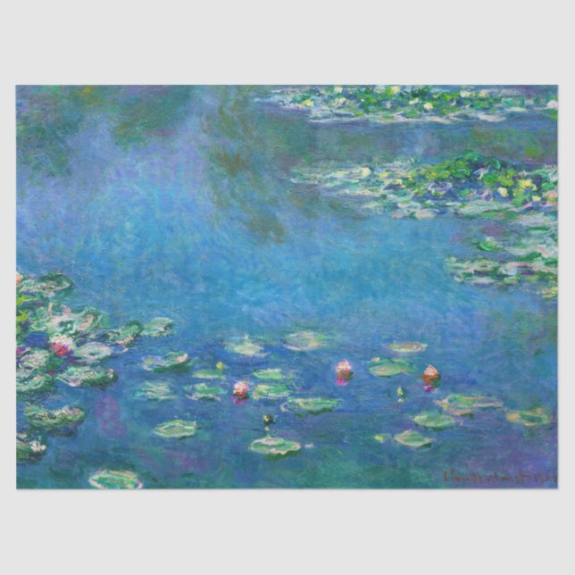 Papel De Seda Lírios d'água de Claude Monet (Frente )