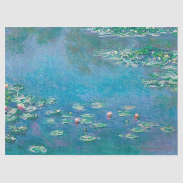 Papel De Seda Lírios De Água Monet De Ephemera Floral (Frente )