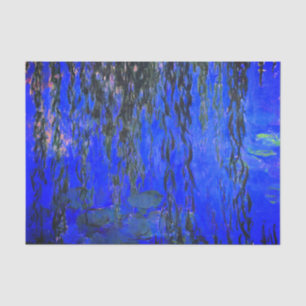 Papel De Seda Lírios de água monet e ramificações de salgueiro