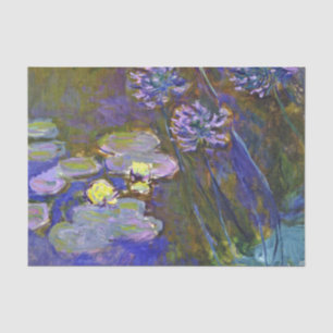 Papel De Seda Lírios Monet Water e Agapanthus