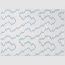 Listra Ikat Ondulada Azul Francês