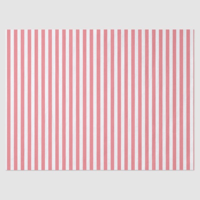 PAPEL DE SEDA LISTRADO VERMELHO CLARO CLÁSSICO (Frente )