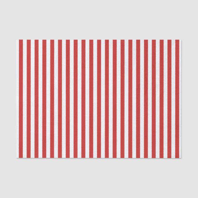 Papel de Seda Listrado Vermelho Cor Personalizada (Frente )