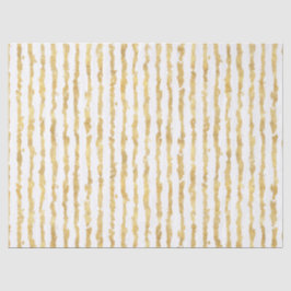 Papel De Seda Listras brancas Dourados do Glitz