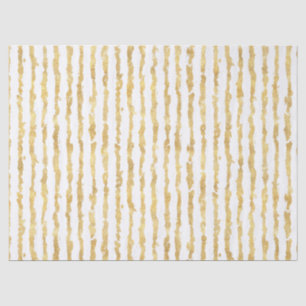 Papel De Seda Listras brancas Dourados do Glitz