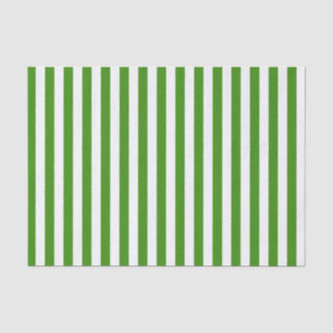 Papel De Seda Listras brancas e verdes