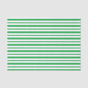 Papel De Seda Listras brancas e verdes espessas e finas
