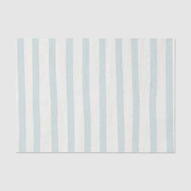 Papel De Seda Listras de Aquarela Verde Menta e Creme Marfim Mod (Frente )