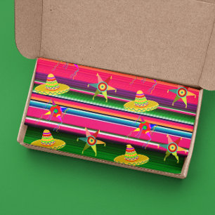 Papel De Seda Listras de Cobertor Serape Mexicano Natal México