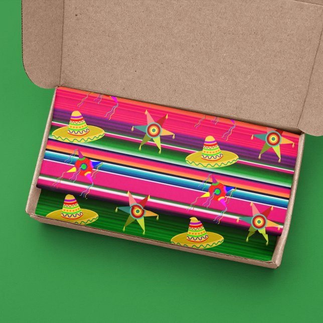 Papel De Seda Listras de Cobertor Serape Mexicano Natal México  (Criador carregado)