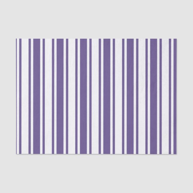 Papel De Seda Listras de doces ultra-violetas e brancas (Frente )