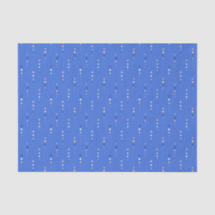 Papel De Seda Listras de Estrela-do-Mar Azul Cobalto Costeira