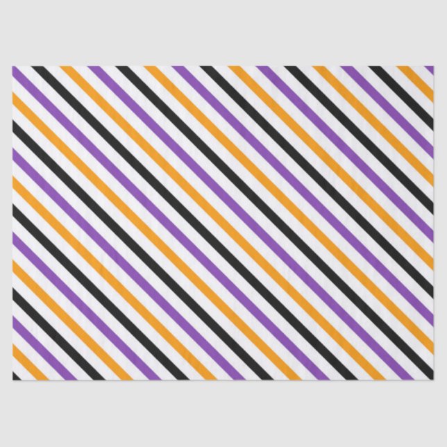 Papel De Seda Listras de Halloween – Padrão Diagonal Ousado (Frente )