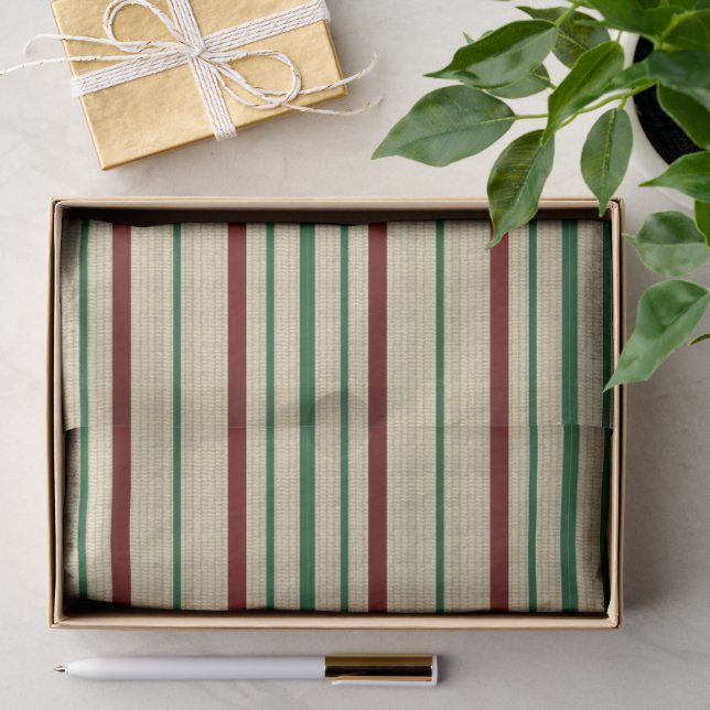 Papel De Seda Listras de Natal (Presente)