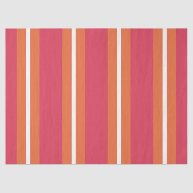 Papel De Seda Listras de Teaberry e Mandarin (Frente )