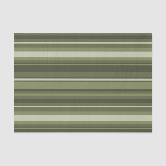 Papel De Seda listras de verde-oliva (Frente )