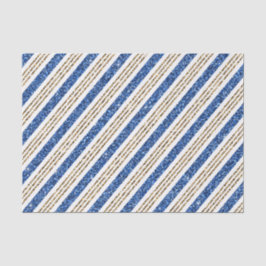 Papel De Seda LISTRAS DE VISUAL BRILHANTE AZUL E Dourado DE FERI