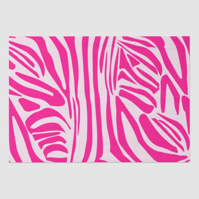 Papel De Seda Listras de zebra rosa (Frente )