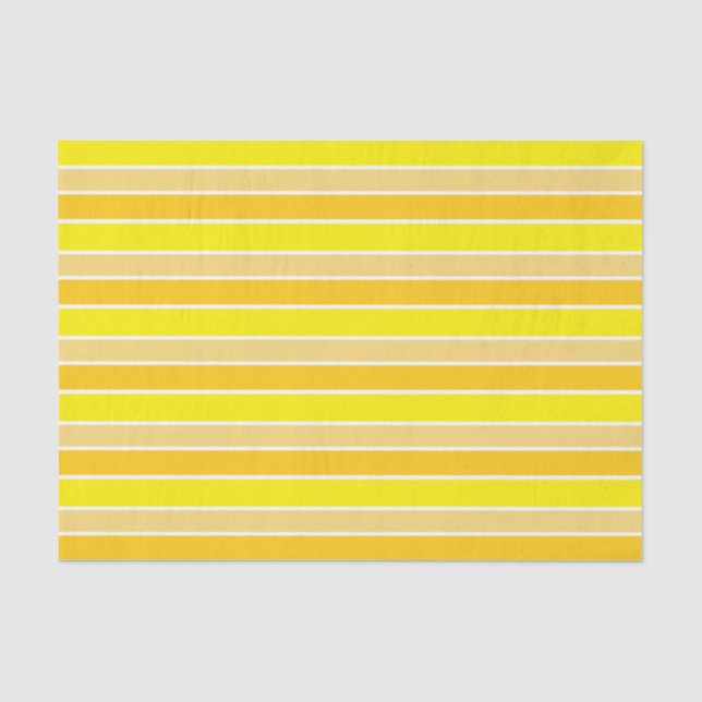 Papel De Seda Listras em Tons de Amarelo (Frente )