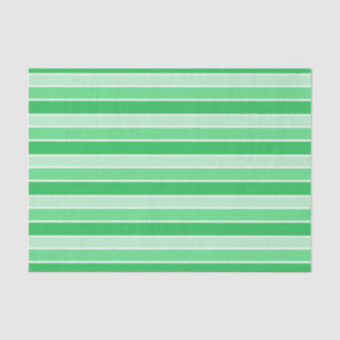 Papel De Seda Listras Horizontais em Tons de Verde