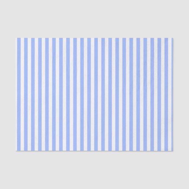 Papel De Seda Listras mesmo claras - azul e branco (Frente )