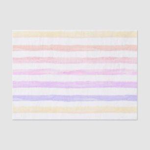 Papel De Seda Listras Pastel da aguarela