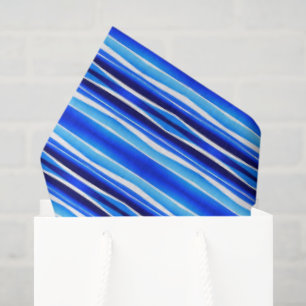 Papel De Seda Listras pintadas de preto e azul