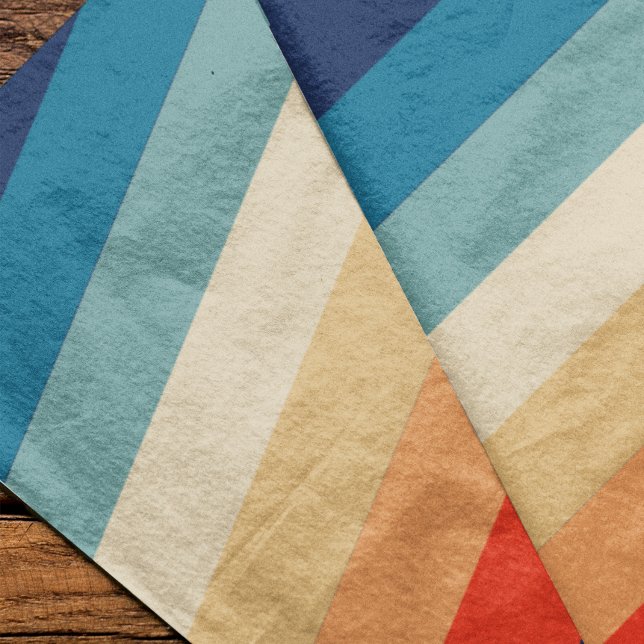Papel De Seda Listras retrô dos anos 70 Groovy  (Criador carregado)