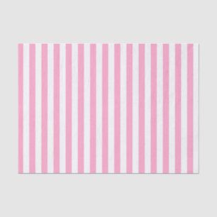 Papel De Seda Listras rosa brancas e cravos