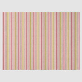 Papel De Seda Listras rosa e verde