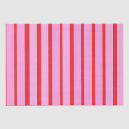 Papel De Seda Listras rosa e vermelha