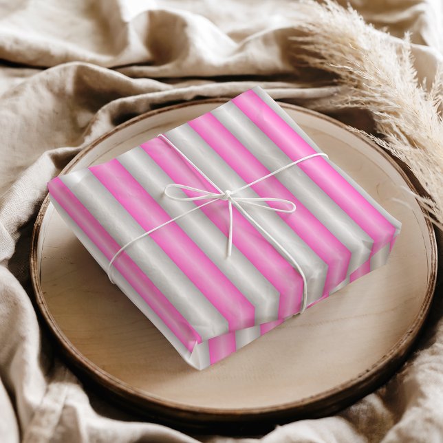Papel De Seda Listras Rosa Neon Modernas com Efeito 3D (Criador carregado)