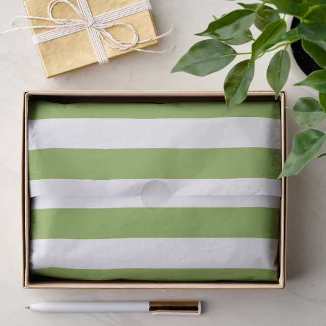 Papel De Seda Listras Verdes e Brancas de Natal (Presente)