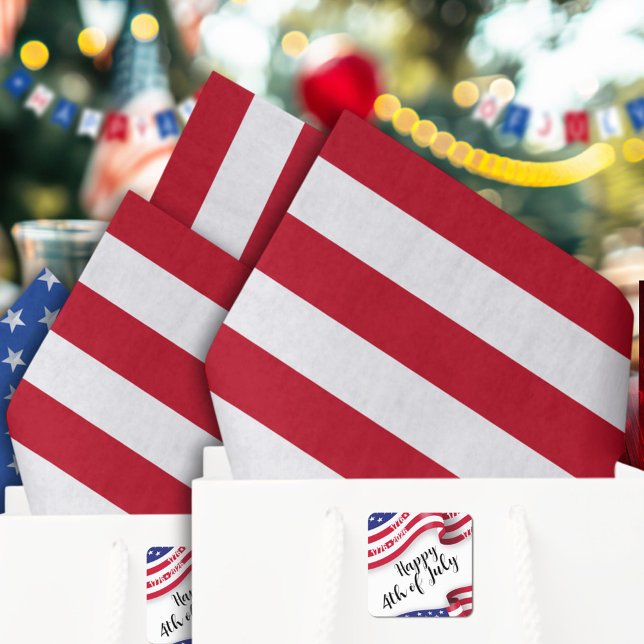 Papel De Seda Listras Vermelhas e Brancas Americanas (Criador carregado)