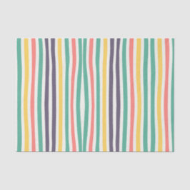 Papel De Seda Listras Verticais de Linhas Coloridas Nome Persona
